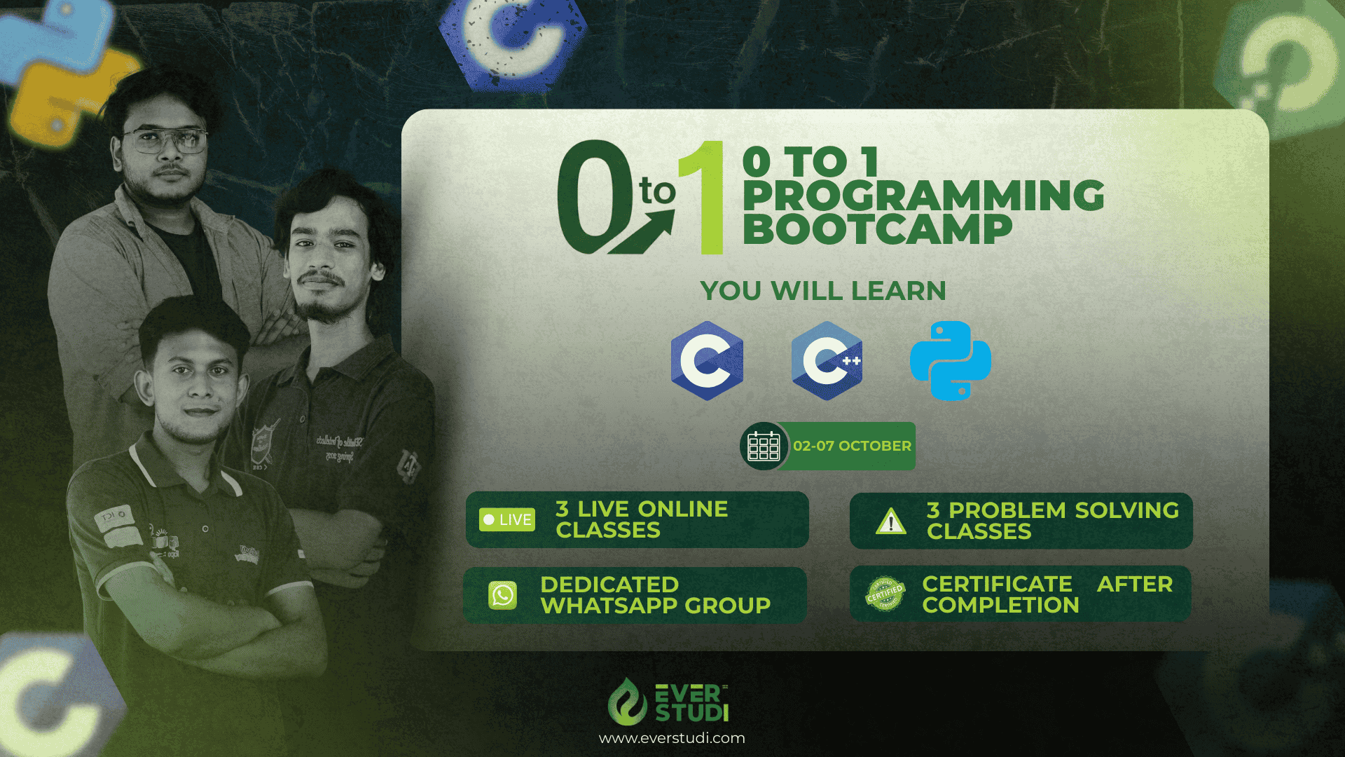 0 to 1 Programming Bootcamp by EverStudi
